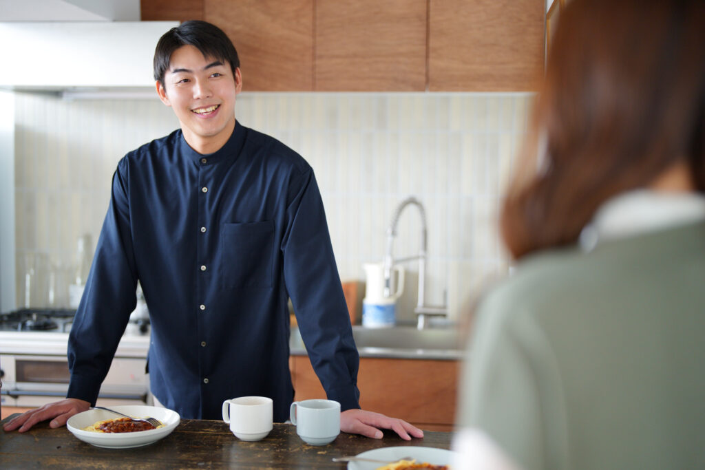 ご飯を作ってくれた男性
