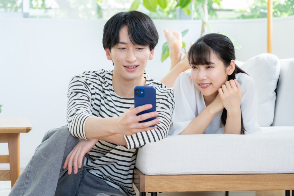 予定共有する彼氏